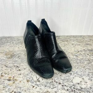 Brighton Trill Leather Embossed Booties Size 6.5